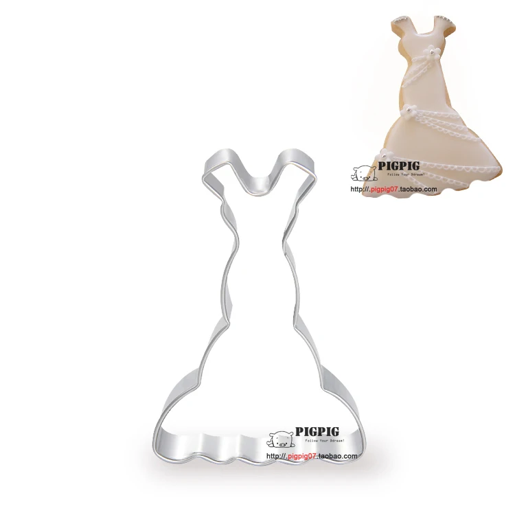 1 шт. свадебное платье форма для печенья силиконовая выпечки инструменты