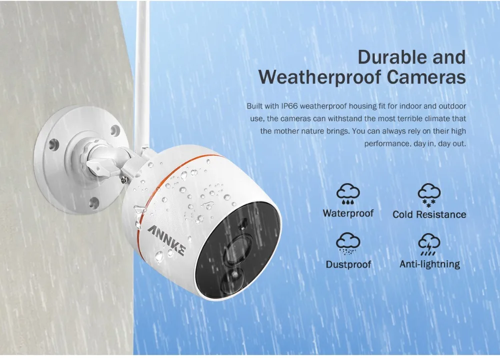 ANNKE, 1 шт., FHD 1080 P, беспроводная ip-камера, уличная, всепогодная, PIR Motion Dection, CCTV, видео система безопасности, 128G, поддержка карт TF