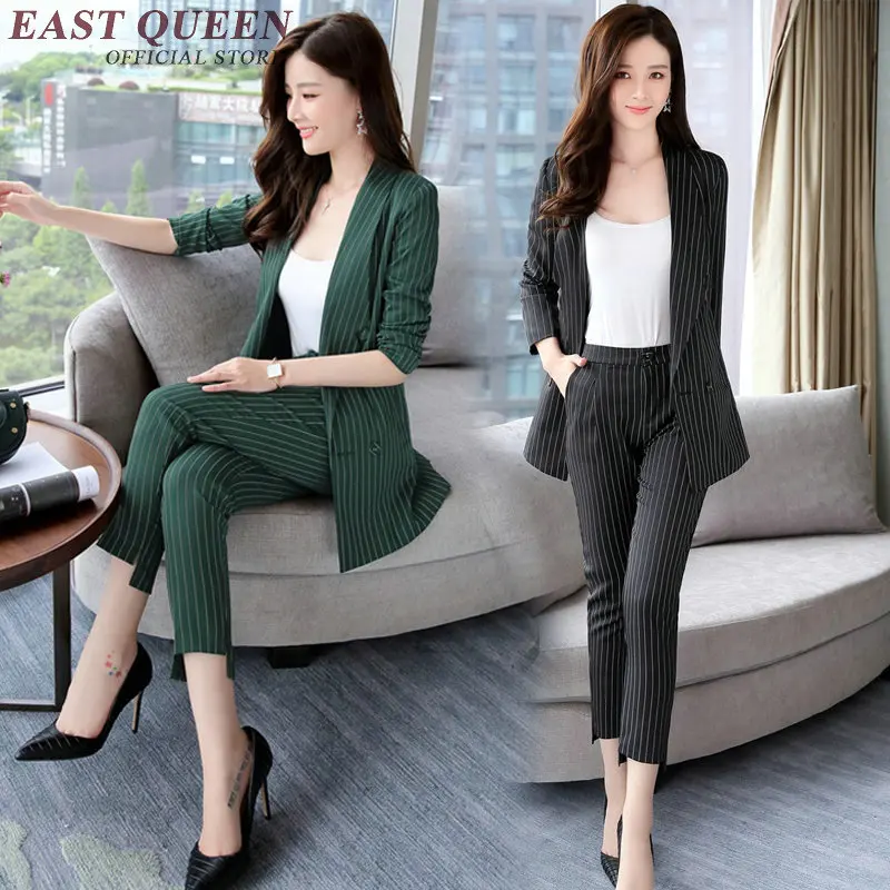 Womens business suits Spring 2018 Suit Fashion Pant Suits Women Casual Office Work Wear Sets Uniform Styles Elegant DD047 C | Женская