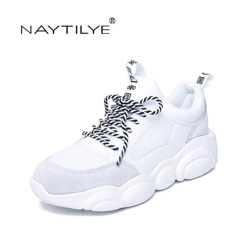 NAYTILYE 2019 New Women's Shoes Casual Round Toe Platform Sports Spring/Autumn woman shoes Size 35-40 Free shipping | Обувь