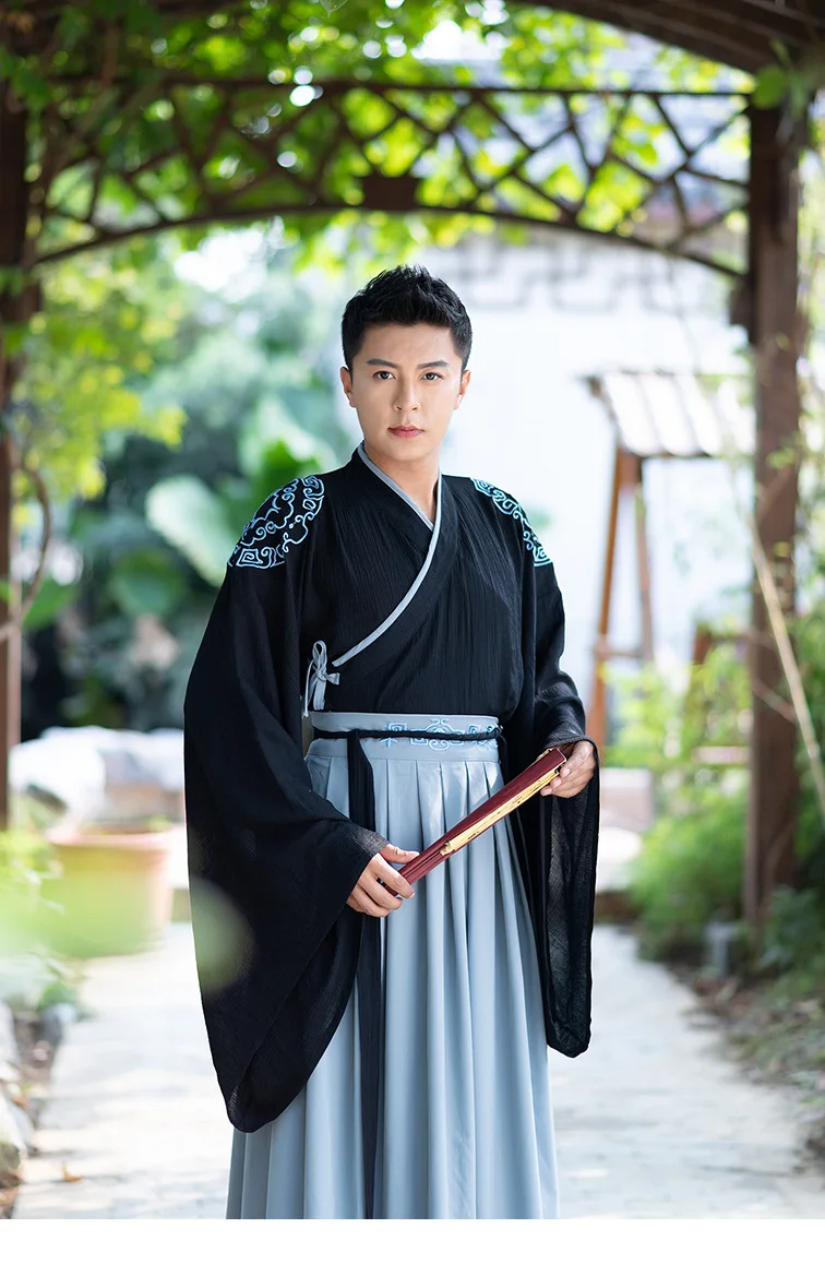 Hanfu мужские китайские танцевальные костюмы hmong одежда Китайский традиционный мужской костюм