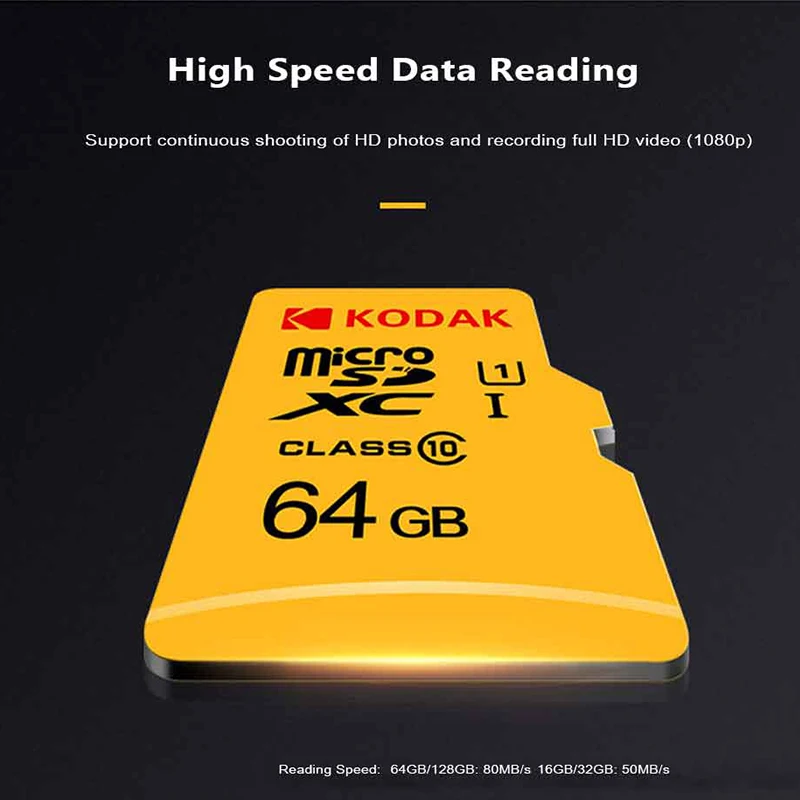 Флеш карта памяти KODAK U1 128 Гб 64 ГБ 32 16 Micro SD tarjeta de высокоскоростная TF/SD класса