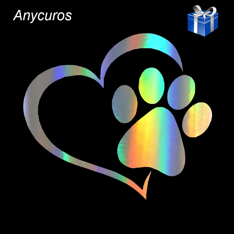 Anycuros Pet Cat Dog Paw печатная Наклейка на окно красивые наклейки для украшения