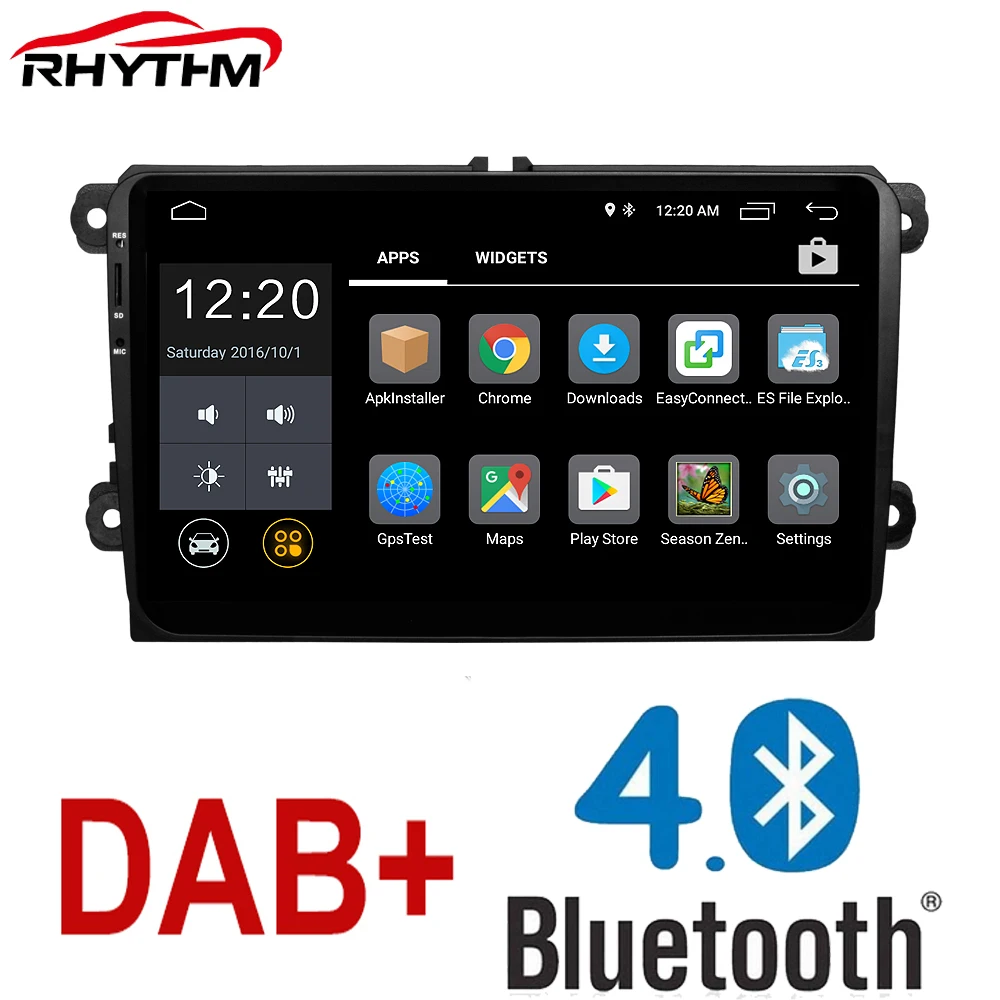Для Golf Skoda Android 6 0 Gps авто радио 2 дин 9 дюймов к Fabia Octavia Yeti мужские поло PASSAT с dab|car radios
