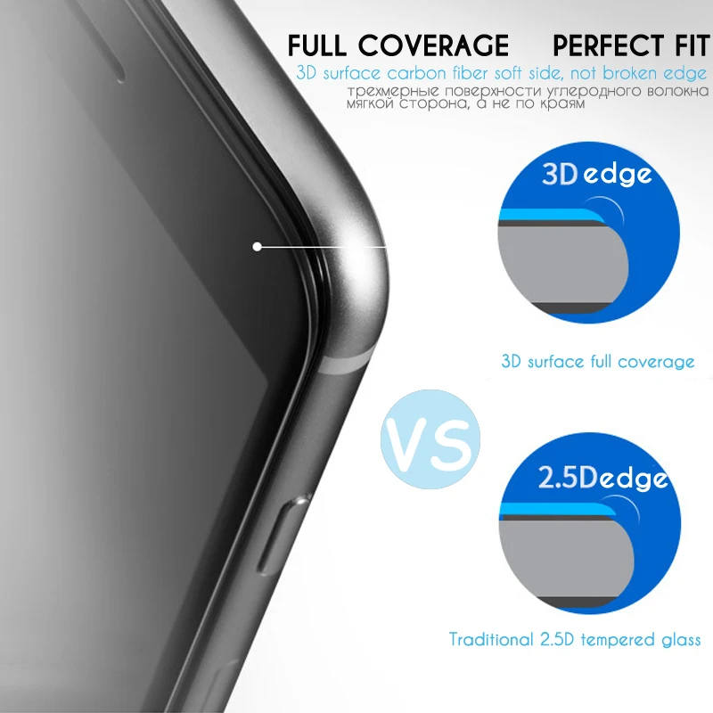 2 шт. 3D Мягкий край 9 H закаленное Стекло для samsung Galaxy A3 A5 A7 2017 2016 Полное покрытие