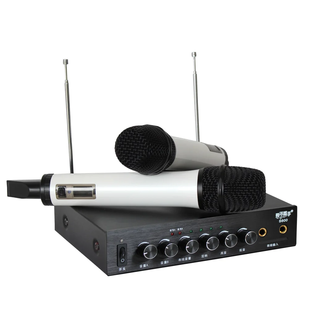 S600 Профессиональный UHF Беспроводной микрофон Системы 2 канальный ручной