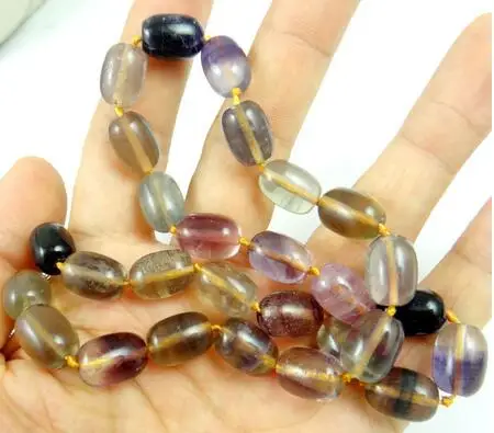 fashion Beautiful Natural stone fluorite beads pendant Handmade Chain Gem Jewelry Necklace For Women Party Wedding A10 | Украшения и