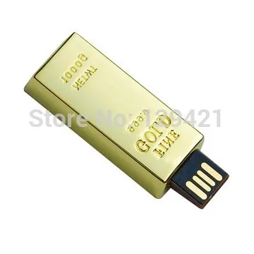 U disk 8 ГБ 16 32 64 Гб Водонепроницаемый Super Bullion/Gold bar USB флеш-накопитель карта памяти