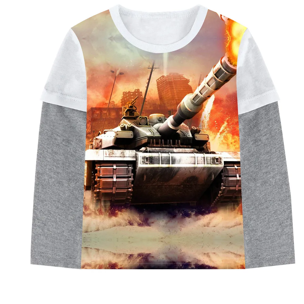 Детская одежда футболки для мальчиков повседневные с длинным рукавом на весну и