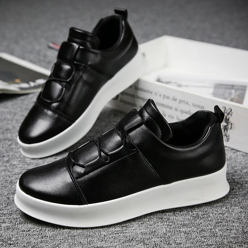 spring New brand Men Leather Loafers Slip On Casual Shoes Mens Moccasins Leisure Driving White Black Board NC-97 | Обувь