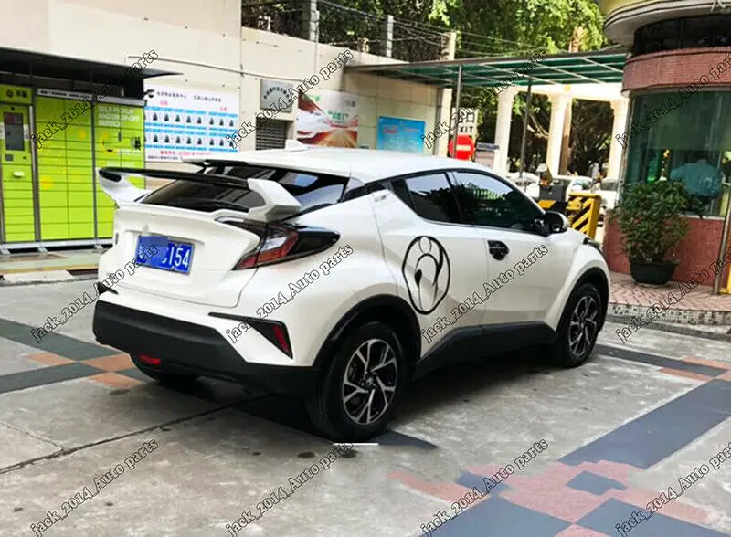 FRP Неокрашенный спойлер заднего багажника наборы корпуса крыла для Toyota CHR 2016 2017 2018