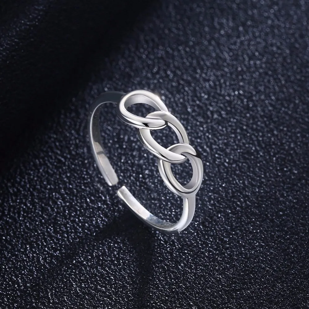 INALIS Sterling Silver Adjustable Rings for Women Popular Cute Circle Shape Finger Accessories Party Elegant Jewelry | Украшения и