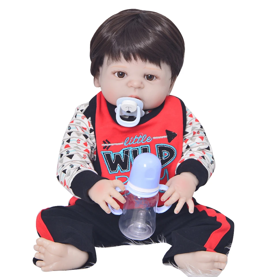 

NPK 23" Full Body Silicone Reborn Baby boy reborn doll toy bathe Play House dolls photography reborn bonecas kids gift doll toy