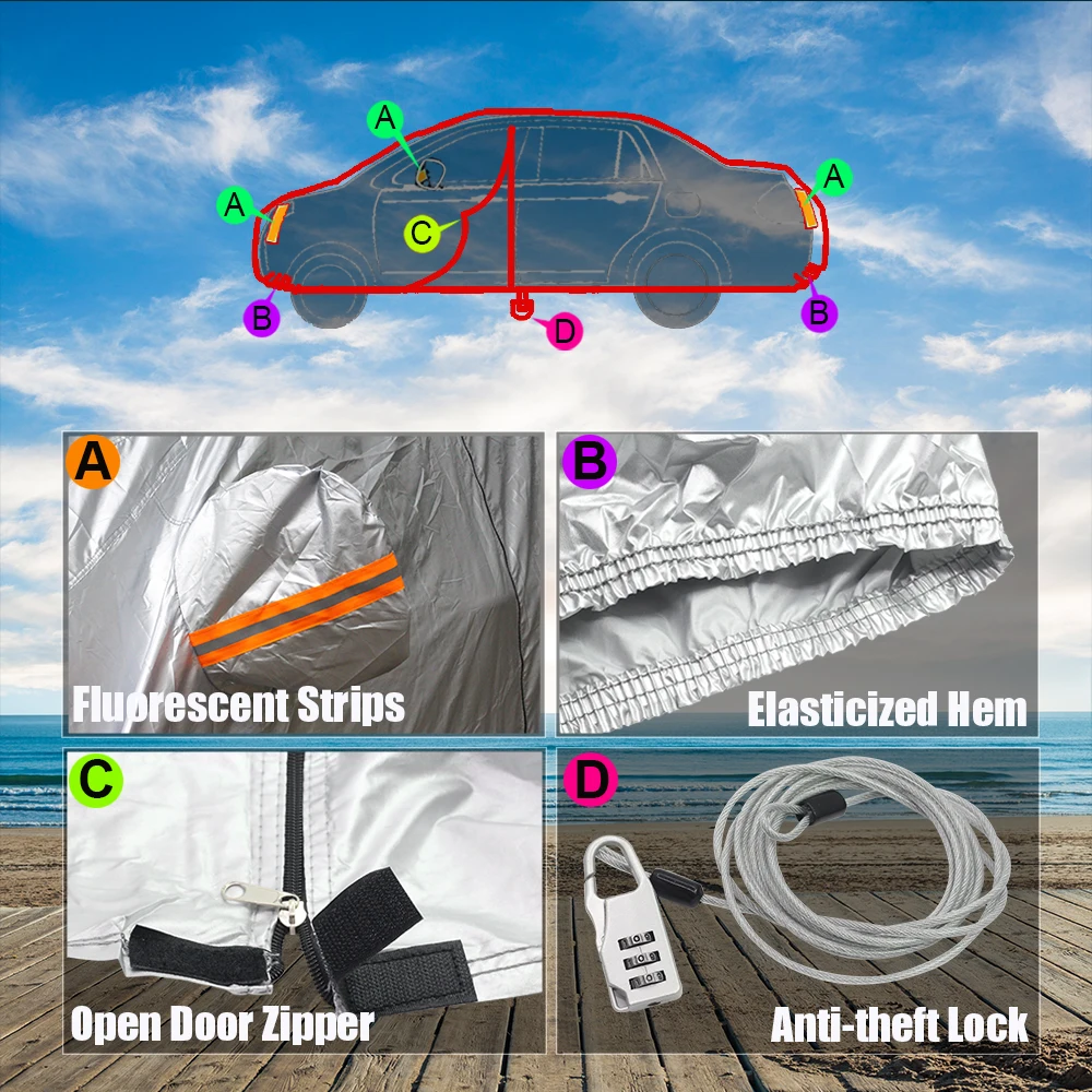 Buildreamen2 чехол для автомобиля, защита от солнца, снега, дождя, пыли, водонепроницаемый чехол для hyundai Atos i10 Getz i20 Accent Scoupe Veloster