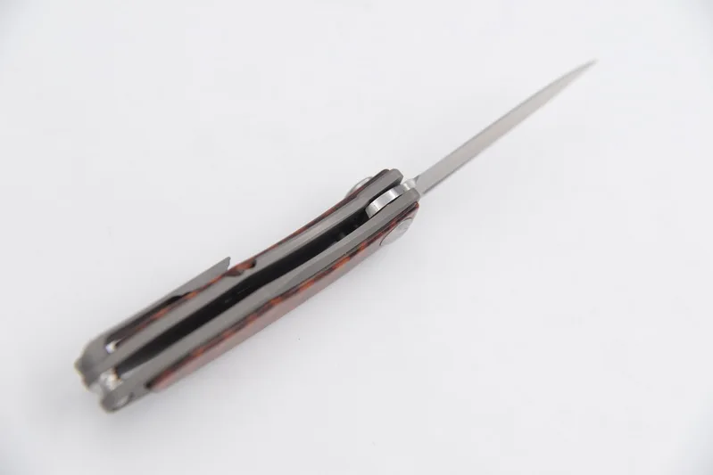 Складной медный нож JUFULE Mnandi M390 лезвие из змеи дерева титановой рукояткой для