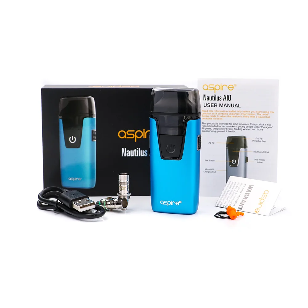 В наличии! Aspire Nautilus AIO комплект 1000 мАч батарея 4 6 мл ёмкость pod vape применение 1.8ohm NS
