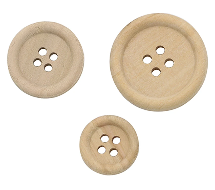 50 Pcs Helpful Mixed Wooden Buttons Color Round 4-Holes Sewing Scrapbooking DIY | Дом и сад