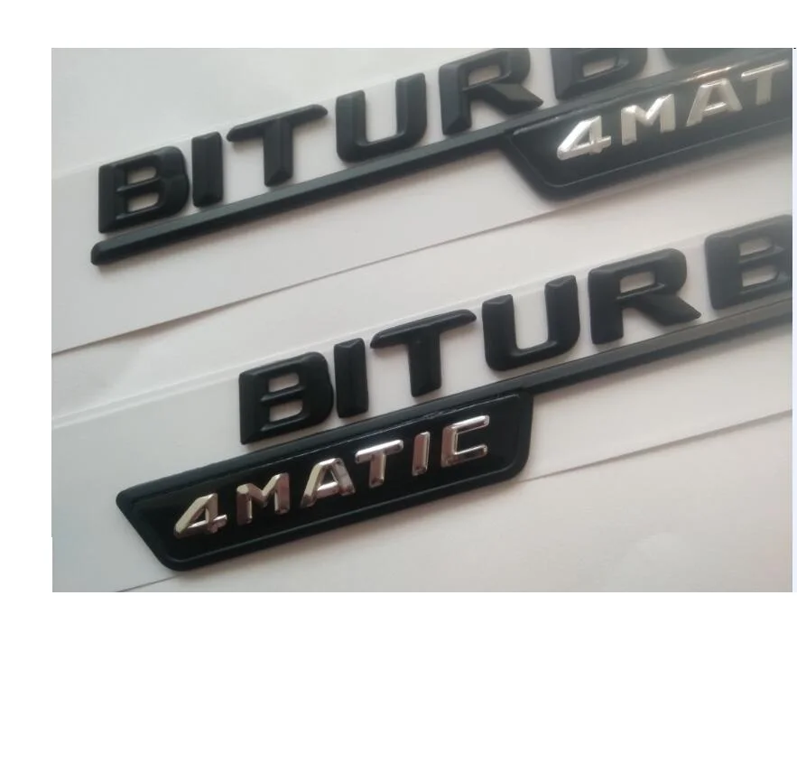 Наклейка на багажник автомобиля BITURBO 4matic из АБС пластика с надписью заднюю крышку