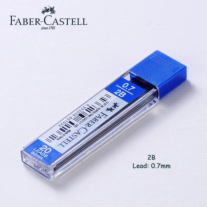 Faber Castell ТЗ тонкой пленки для тонировки автомобилей L составление механический/автоматического карандаша, 0,5/1,0/0,35/0,7 мм; В комплект входит B/2B/HB свинца пополнения чернил - Цвет: 1pc 2B 0.7mm