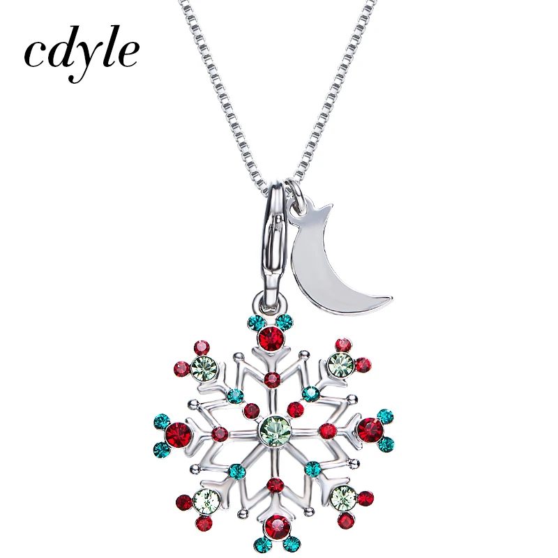 Женское ожерелье с подвеской в виде снежинок Cdyle украшение подарок на Рождество