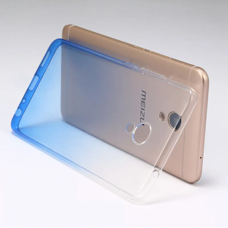 Градиент ТПУ чехол для Meizu Mx5 Mx6 U10 U20 Pro мягкий телефона Ультратонкий прозрачный