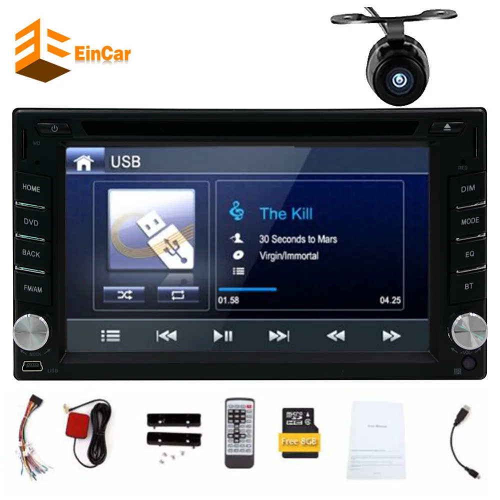 Автомобильный dvd плеер двойной din Bluetooth автомобильный радиоприемник 6 2 дюйма с
