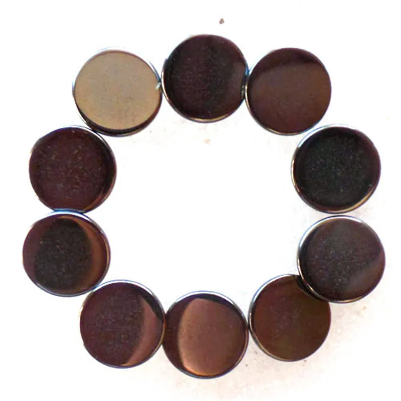 (10 шт./лот) оптовая продажа натуральный гематит Круглый Кабошон 6x2 мм бесплатная