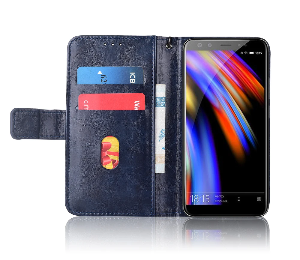 Кожаный чехол-книжка для BQ BQ-6000L Aurora Fundas с цветочным принтом специальный чехол-бумажник с подставкой и ремешком