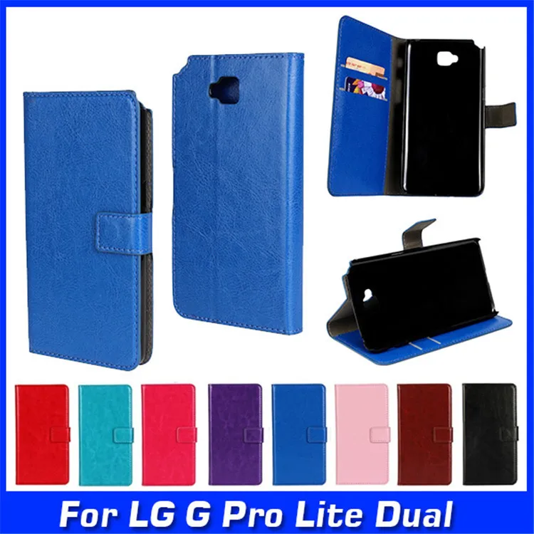 Роскошный флип-Кошелек из искусственной кожи чехол для LG G Pro Lite Dual D686 D680 Чехлы