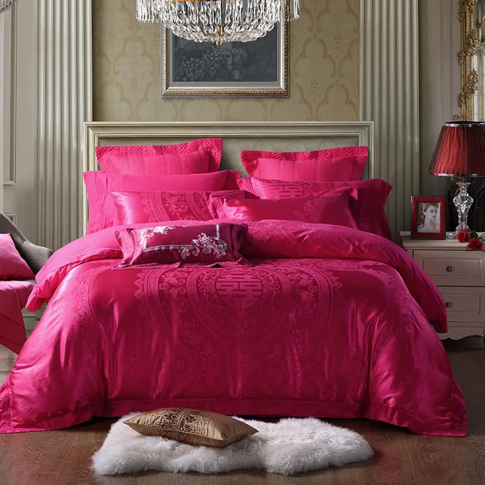 20185647 Papa& Mima жаккардовое Постельное белье queen King size, комплекты постельного белья из шелка и хлопка, стеганое постельное белье, наволочки, набор пододеяльников - Цвет: 20185647