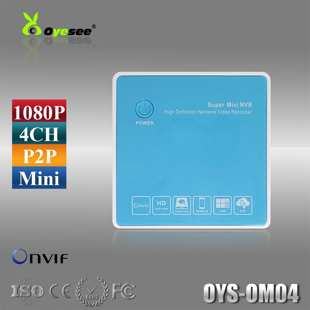 4CH Черный Onvif 1080 P Сетевой Видеорегистратор Full HD Mini NVR для IP Камеры с HDMI и VGA Выход
