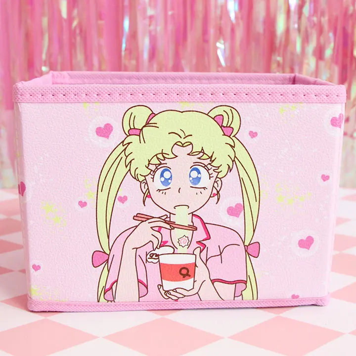 Мультяшная милая My Melody Cardcaptor Sakura Сейлор Мун Косметические Сумки для девушек косметички игрушки складной ящик для хранения сумка органайзер - Цвет: Красный