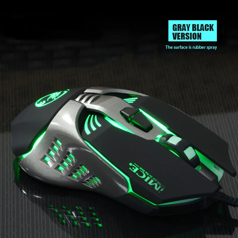 IMice Wired Gaming Mouse Macro Custom Computer 3200CPI Ergonomic USB Optical Mice 7 Buttons Gamer For Laptop Desktop | Компьютеры и
