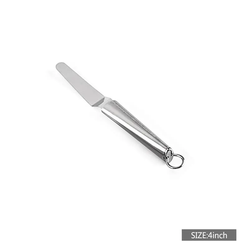 Curved-4 Inch QueenTime лопатка из нержавеющей стали для глазури лопатки для крема скребок для масла инструменты для украшения торта прочная кухонная утварь - Цвет: Curved-4 Inch
