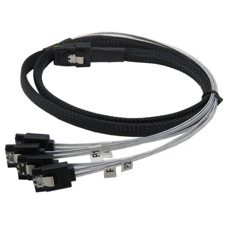 3FT мини SAS SFF-8087 36-контактный 4 SATA 7-контактный HD Обратный sata кабель