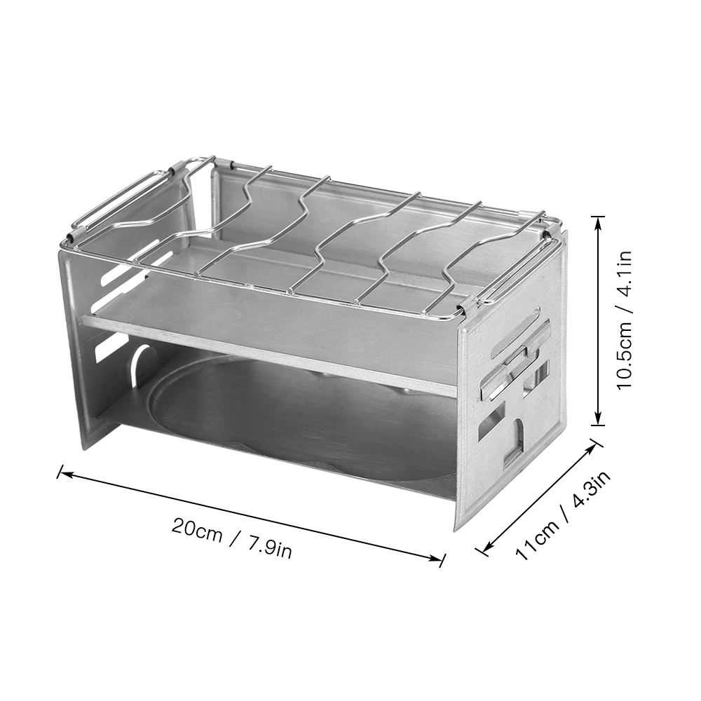 Портативная Складная туристическая деревянная плита из нержавеющей стали