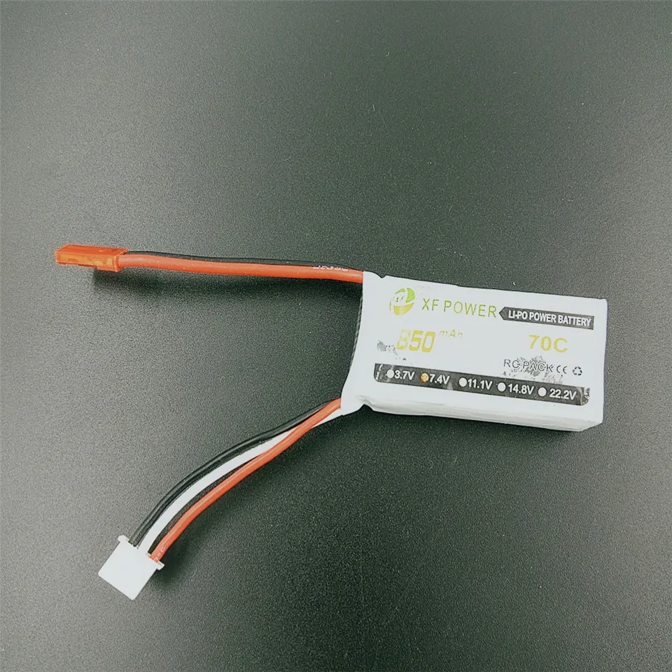 Литий-полимерная батарея XF Power 7 4 V 850MAH 2S 70C JST Plug перезаряжаемая литиевая | Игрушки