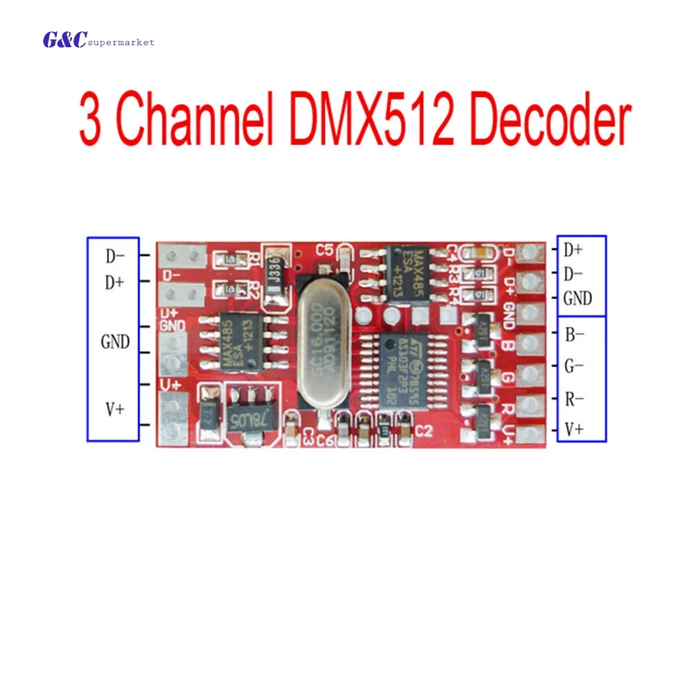 Декодер DMX512 3-канальный Smart Switch для 5050 RGB LED Light | Электронные компоненты и