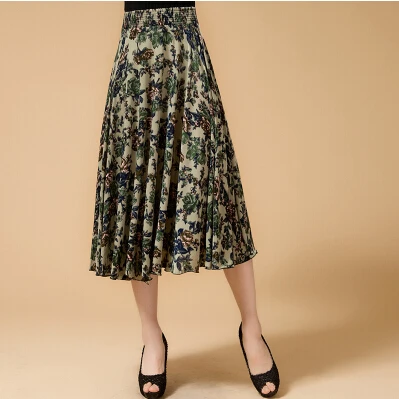 Новинка 2016 года летняя хлопковая Свободная юбка с эластичной талией для женщин