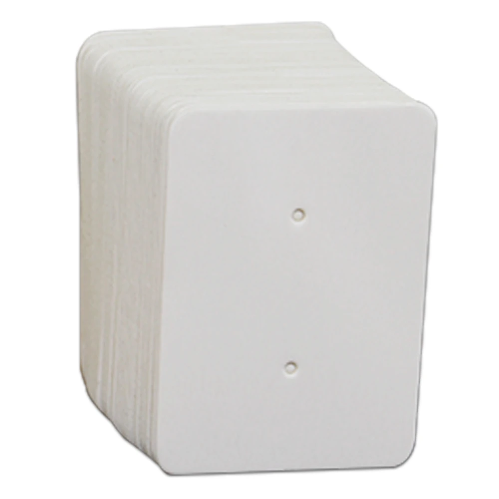 100 шт./лот 2.5X3.5cm крафт бумага серьги картонные бирки для показа ювелирных изделий