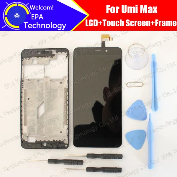 ЖК-дисплей UMI Max + дигитайзер сенсорного экрана средняя рамка в сборе 100%