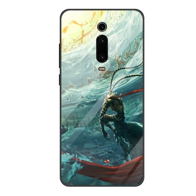 Фиолетовый Чехол из закаленного стекла для Xiaomi Mi 9 T 9 t, Мягкая силиконовая задняя крышка для Xiaomi Mi 9 T, чехол для телефона с рисунком из мультфильма s для Xiaomi Mi 9 T - Цвет: Фиолетовый