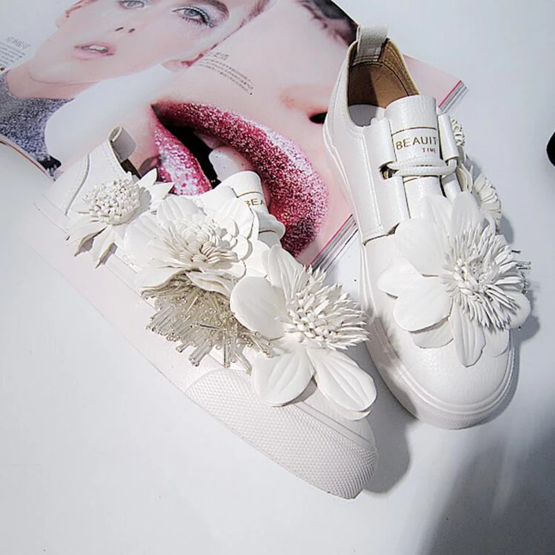 Известный дизайнер цветок эспадрильи для женщин серебро бисер криперы женская