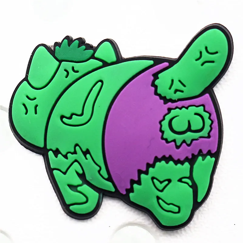 Hulk 1 шт Мстители-назад Кошки Стиль ПВХ КРОК обуви амулеты аксессуары пародия супергероя украшения обуви для jibz Детские вечерние X-mas подарок - Цвет: Hulk