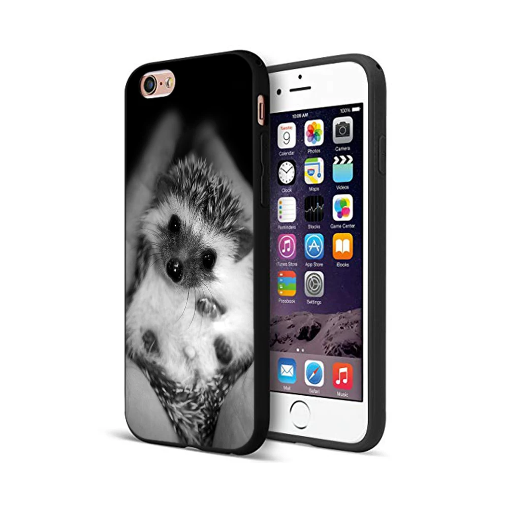 Черный чехол из ТПУ для iphone 5 5s se 6 6s 7 8 plus x 10 силиконовый XR XS 11 pro MAX с милым рисунком