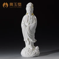 dai yutang works12 inch ceramic marble porcelain ornaments lin lu yang sea kwan yin buddha d01 002
