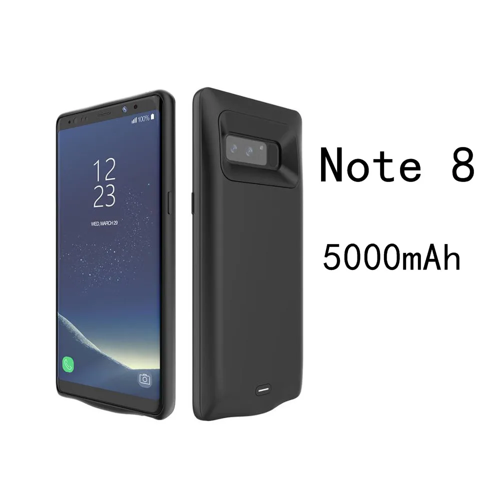 Силиконовый противоударный Батарея зарядный чехол для samsung Galaxy S9 S8 Plus Note 9 Note 8 Батарея Зарядное устройство Чехол Пакет Мощность банк чехол