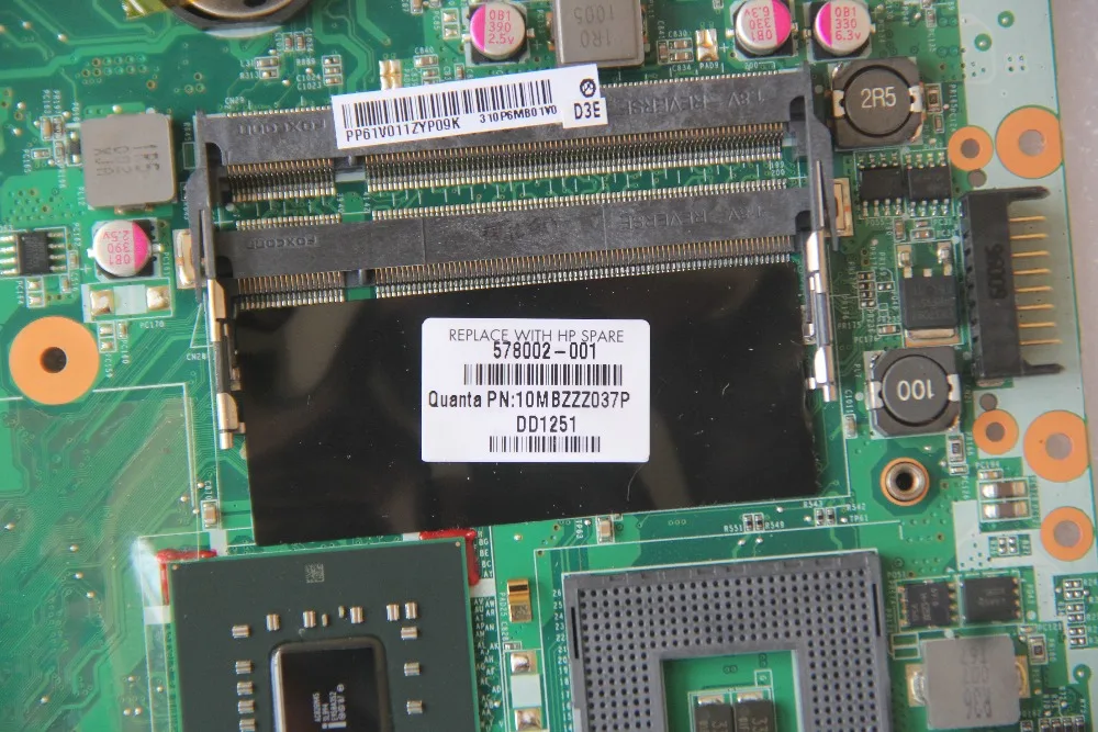 Материнская плата для ноутбука HP CQ61 578002-001 DA00P6MB6D0 GM45 DDR2 полностью