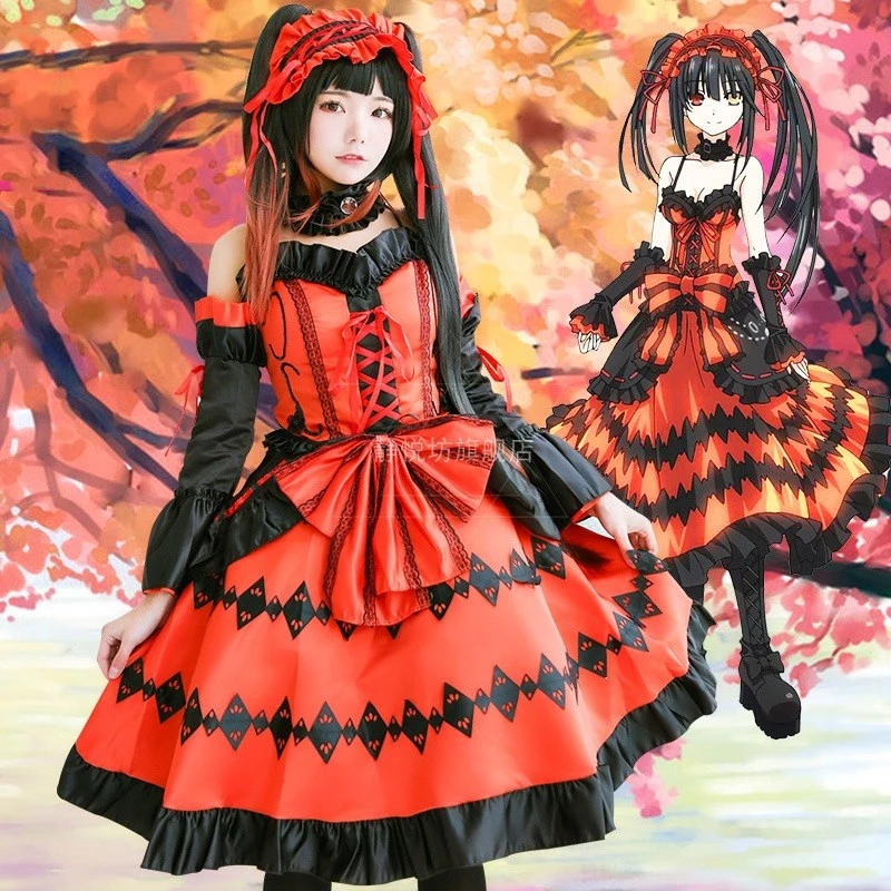 Date a live Косплей Каруми Хэллоуин Одежда для аниме косплея Лолита на каждый день