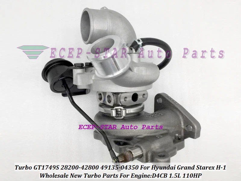 Турбина GT1749S TF035 49135-04350 28200-42800 2820042800 28200 42800 Турбокомпрессор Для Hyundai Grand Starex D4CB л л.с.